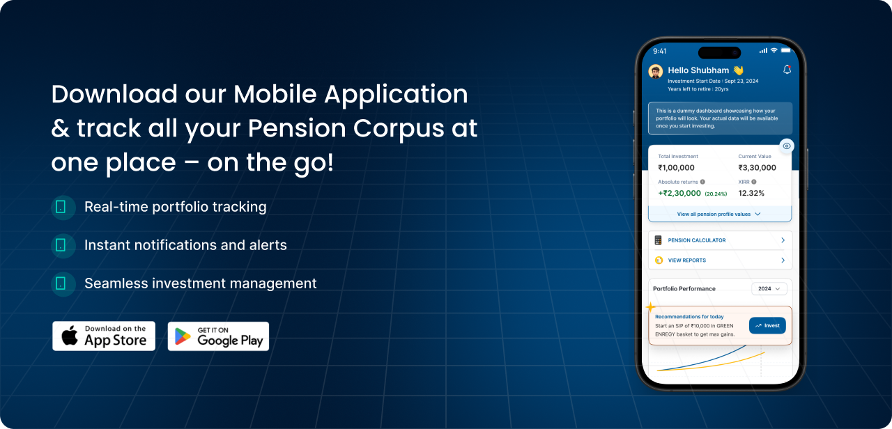 Download INVULB Mobile Application & track all your Pension Corpus at one place